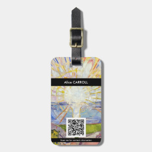 Edvard Munch - The Sun 1911 - QR Code Luggage Tag