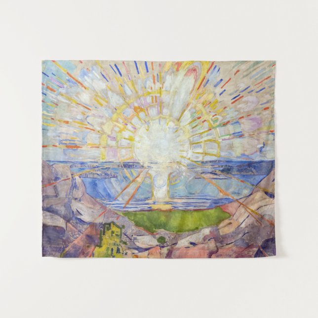 Edvard Munch - The Sun 1911 Tapestry (Front (Horizontal))