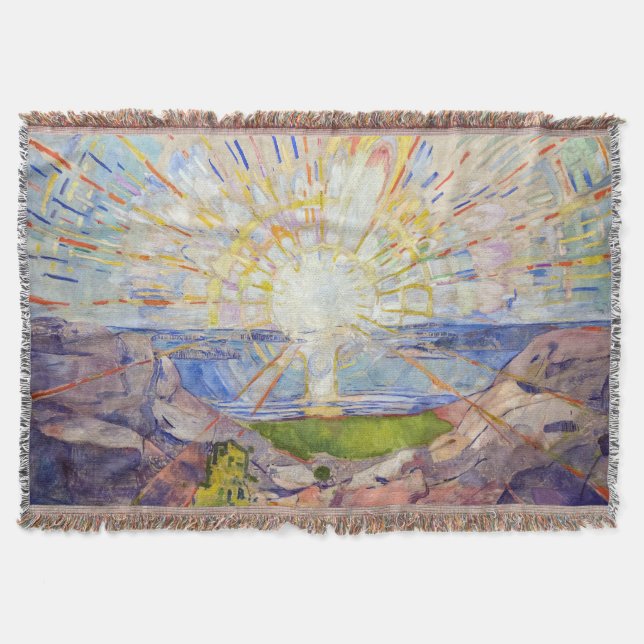 Edvard Munch - The Sun 1911 Throw Blanket (Front)