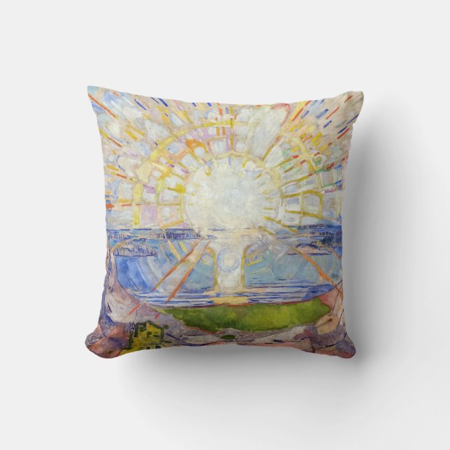 Edvard Munch - The Sun 1911 Throw Pillow (Front)