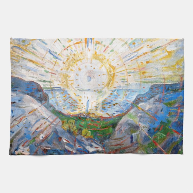 Edvard Munch - The Sun 1912 Kitchen Towel (Horizontal)
