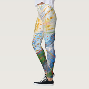 Edvard Munch - The Sun 1912 Leggings