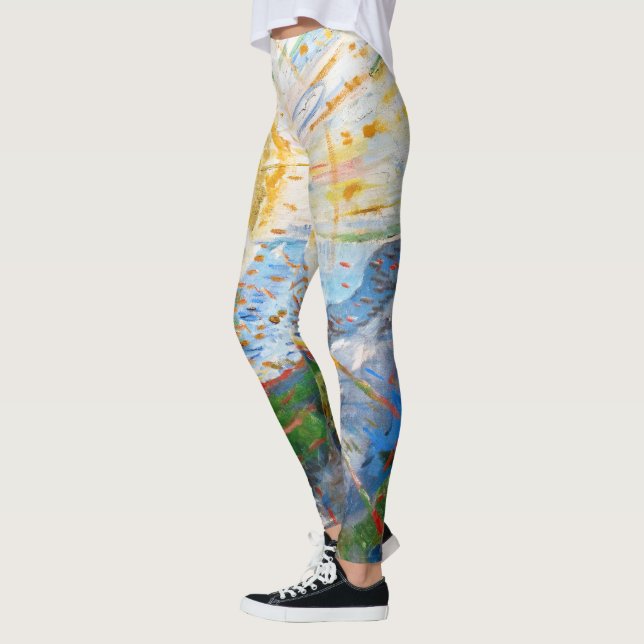 Edvard Munch - The Sun 1912 Leggings (Left)