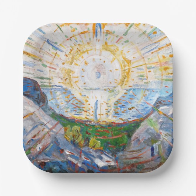 Edvard Munch - The Sun 1912 Paper Plate (Front)