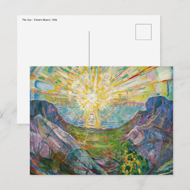 Edvard Munch - The Sun 1916 Postcard (Front/Back)