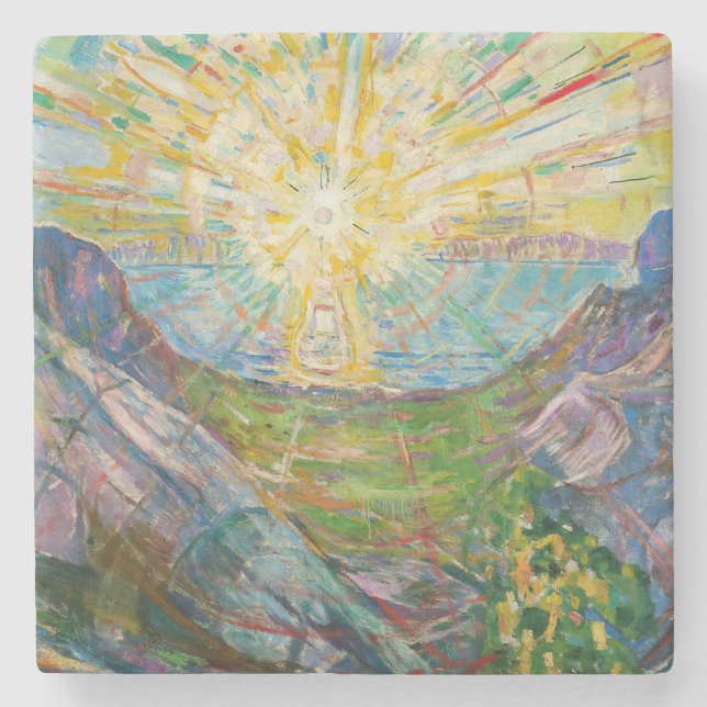 Edvard Munch - The Sun 1916 Stone Coaster (Front)