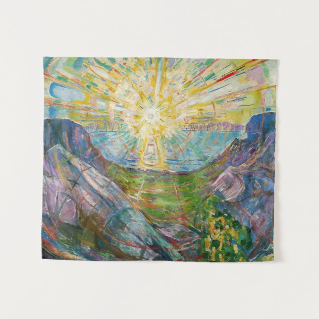 Edvard Munch - The Sun 1916 Tapestry (Front (Horizontal))