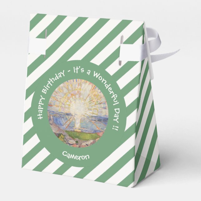 Edvard Munch The Sun (Solen) - Sunrise Party Items Favor Box (Back Side)