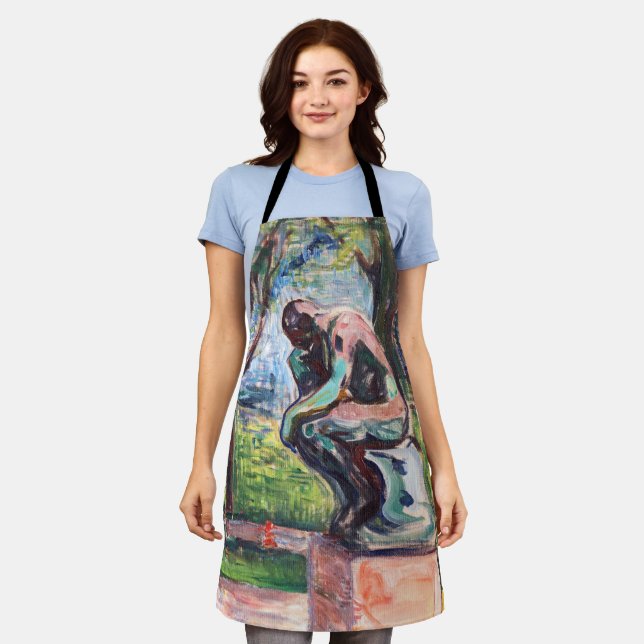 Edvard Munch - The Thinker by Rodin Apron (Worn)