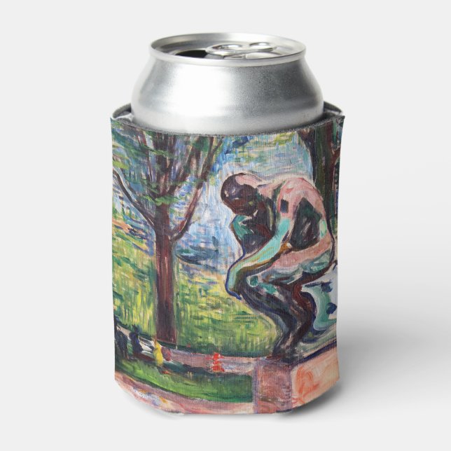 Edvard Munch - The Thinker by Rodin Can Cooler (Can Front)