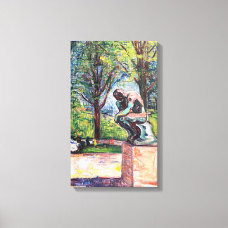 Edvard Munch - The Thinker by Rodin Canvas Print