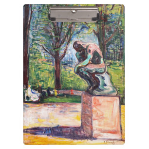 Edvard Munch - The Thinker by Rodin Clipboard