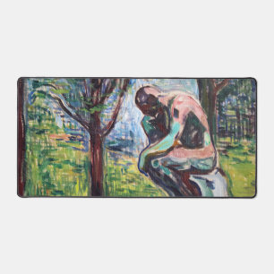 Edvard Munch - The Thinker by Rodin Desk Mat