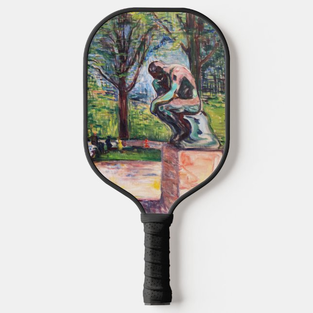 Edvard Munch - The Thinker by Rodin Pickleball Paddle (Front)