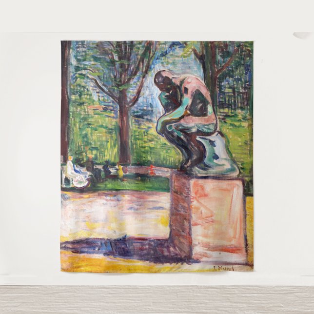 Edvard Munch - The Thinker by Rodin Tapestry (Front)