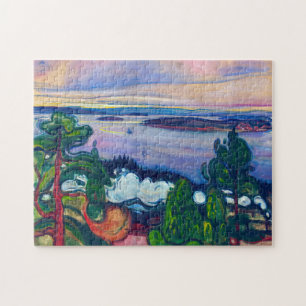 Edvard Munch - Train Smoke Jigsaw Puzzle