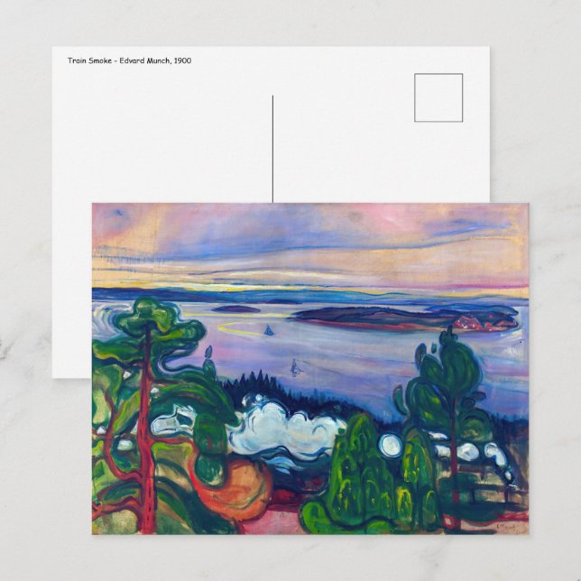 Edvard Munch - Train Smoke Postcard (Front/Back)