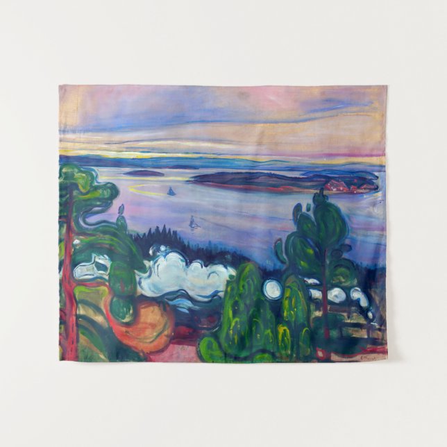 Edvard Munch - Train Smoke Tapestry (Front (Horizontal))