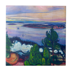 Edvard Munch - Train Smoke Tile