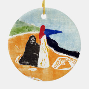 Edvard Munch Two Women on the Shore Ceramic Ornament