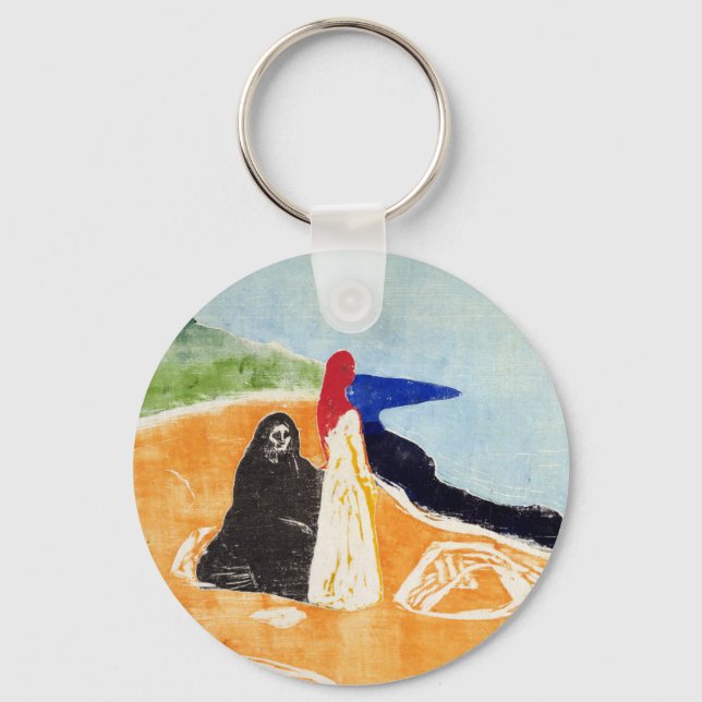 Edvard Munch Two Women on the Shore Keychain (Front)