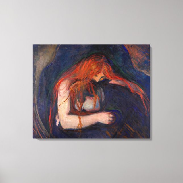 Edvard Munch - Vampire / Love and Pain Canvas Print (Front)