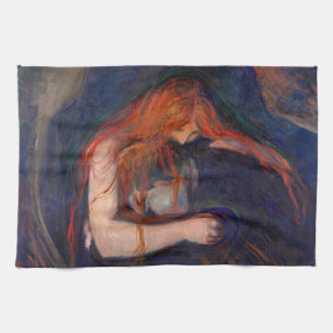 Edvard Munch - Vampire / Love and Pain Kitchen Towel