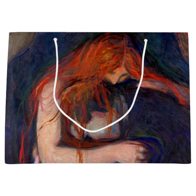 Edvard Munch - Vampire / Love and Pain Large Gift Bag (Front)