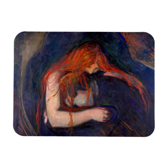 Edvard Munch - Vampire / Love and Pain Magnet (Horizontal)