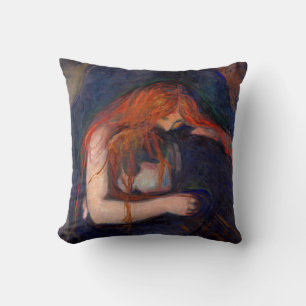Edvard Munch - Vampire / Love and Pain Throw Pillow
