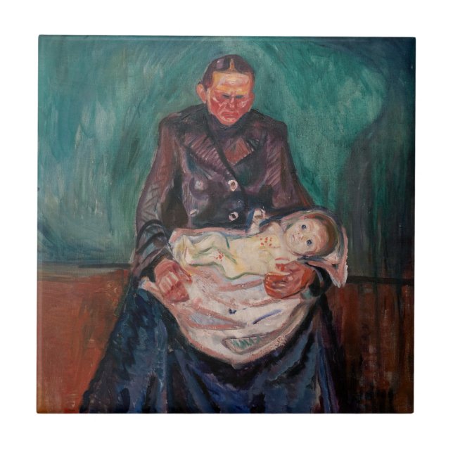 Edvard Munch - Woman with Sick Child, Inheritance Tile (Front)