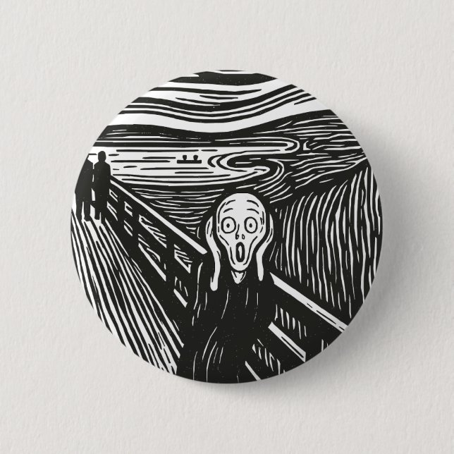 Edvard Munch's Scream 2 Inch Round Button (Front)