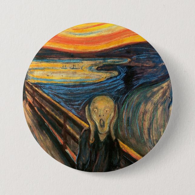 Edvard Munch's The Scream 3 Inch Round Button (Front)