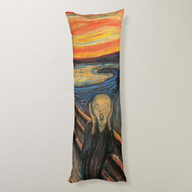 Edvard Munch's The Scream Body Pillow (Back (Vertical))
