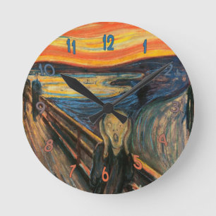 Edvard Munch's The Scream Round Clock