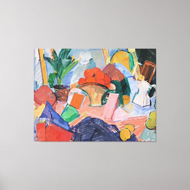 Edvard Weie, Still Life with Oranges in a Basket, Canvas Print (Front)