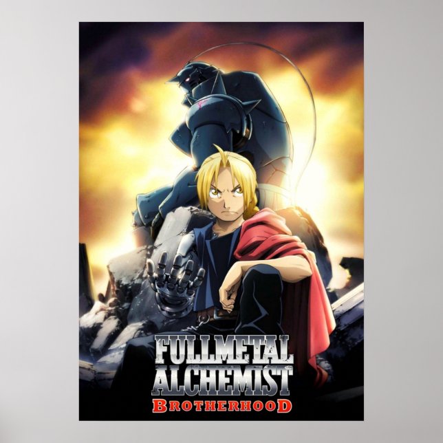 Edward and Alphonse Fullmetal Alchemist Brotherhoo Poster (Front)