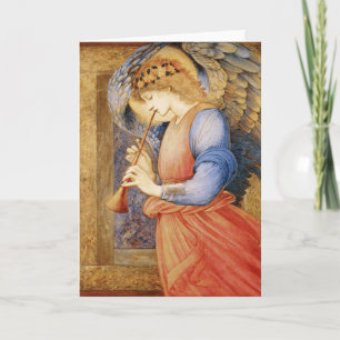 Edward Burne-Jones - An Angel Playing a Flageolet Holiday Card