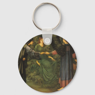 Edward Burne-Jones- Heart of the Rose Keychain