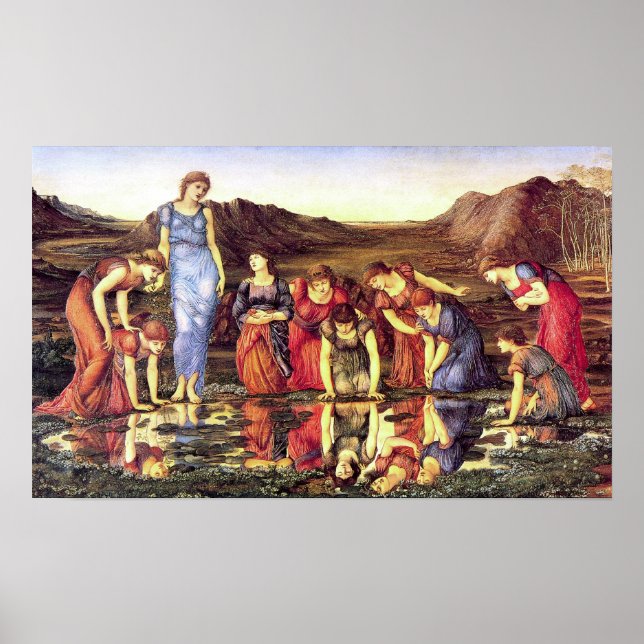 Edward Burne-Jones Le miroir de Vénus Poster (Devant)