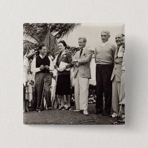 Edward, Duke of Windsor (1894-1972) and Wallis, Du 2 Inch Square Button
