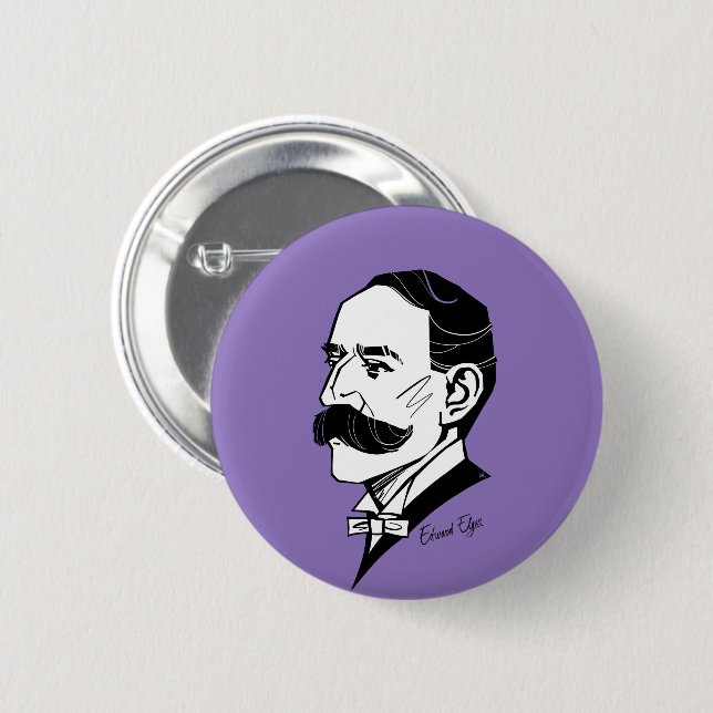 Edward Elgar 2 Inch Round Button (Front & Back)