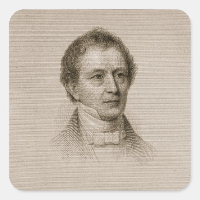 Edward Everett, engraved by John Cheney (1801-85) Square Sticker (Front)