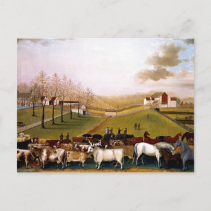 Edward Hicks - An Indian Summer View of the Farm Postcard
