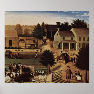 Edward Hicks Residence of David Twining Poster