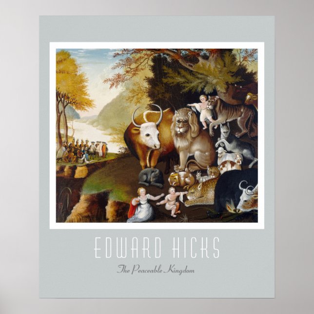 Edward Hicks - The Peaceable Kingdom Poster (Front)