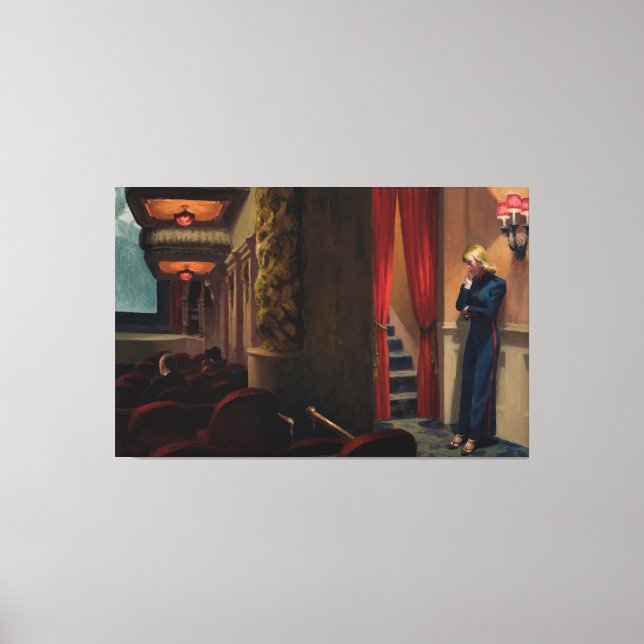 Edward Hopper -  New York Movie Canvas Print (Front)