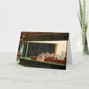 Edward Hopper's Nighthogs, Hedgehog Art Card