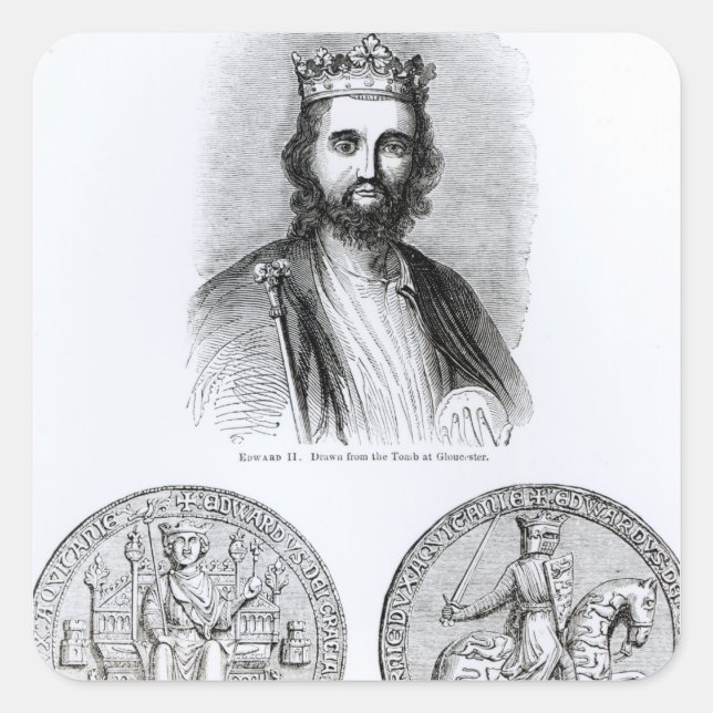 Edward II  drawn from the Tomb Square Sticker (Front)