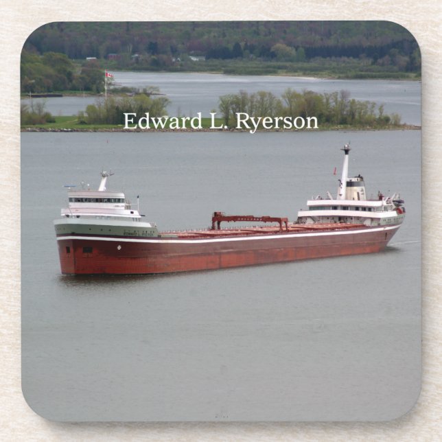 Edward L. Ryerson set of 6 hard plastic coasters (Front)